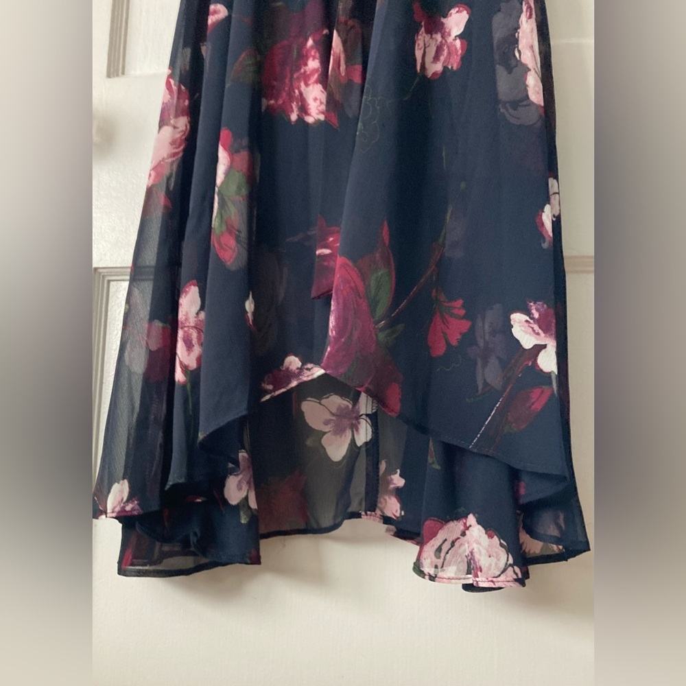DKNY Navy Blue and Pink Floral Dress - Picture 3 of 4
